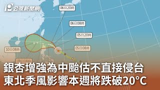 銀杏增強為中颱估不直接侵台 東北季風影響本週將跌破20°C｜20241105 公視中晝新聞