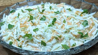 Fast-food Style Coleslaw Recipe / ফাস্টফুড দোকানের স্টাইলে কোলস্লো রেসিপি!