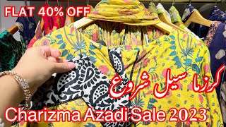 Charizma Biggest Sale Flat 40% Off on Entire Stock