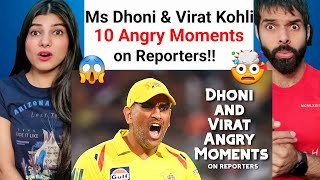 10 Moments when MS Dhoni and Virat Kohli got angry on Reporters Reaction Video
