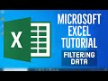 Microsoft Excel Tutorial - Filtering Data | How to Filter in Excel