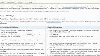 Eclipse and SDKs Installing tutorial