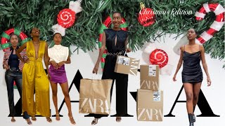 HUGE ZARA HAUL *NEW IN | STYLING CASUAL & DRESSY WINTER OUTFITS | CHRISTMAS EDITION