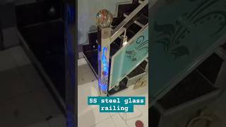 stainless steel glass railing design | steel railing design 2025 | latest steel glass railing design