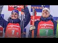 julia simon et quentin fillon maillet nouveaux champions du monde du relais mixte simple.