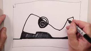 EXTREME BEGINNERS - Drawing and Shading a Tape Dispenser using Sharpie Marker - with Chris Petri