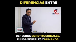 Diferencias entre derechos constitucionales, fundamentales y humanos | Diplomado LP
