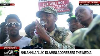 Nhlanhla 'Lux' | Operation Dudula leader briefs his supporters after being released on bail