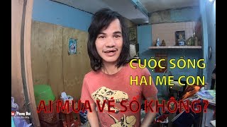 Anh CHÀNG KHỜ bán giấy dò vé số phụ mẹ sống qua ngày kể chuyện rất vui | Phong Bụi