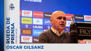 Rueda de prensa de Óscar Gilsanz tras el SD Eibar 0-1 RC Deportivo