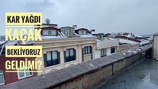 KAR BASTIRINCA ÇATIYI TEMİZLEDİK YOĞUN KAR ALTINDA KAÇAK BEKLİYORUZ KÜME KÜME KUŞLAR GELDİMİ?