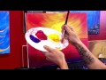 sunset at rocky beach step by step acrylic painting on canvas for beginners