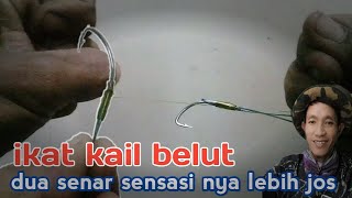 Cara mengikat kail pacing belut dengan 2 senar || mang imunk mancing