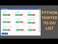 Python Project - Create a To Do List Project In Python Tkinter | Python Tasks Management Project