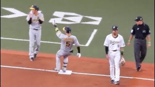 【近本光司】5回。2死1、2塁から走者一掃のタイムリースリーベース！ 10/28対バファローズ戦