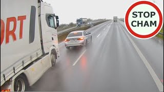 BMW wyhamowuje ciężarówkę na autostradzie A4 #1680 Wasze Filmy