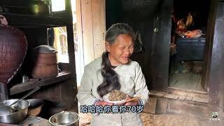 ruralr life of the elder in China 贵州大山探访一独户，几位老人住在山上养牛种地，不愿进城与世无争