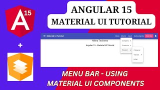 create menu in angular using material UI components | |Angular 15 - Material UI Tutorial
