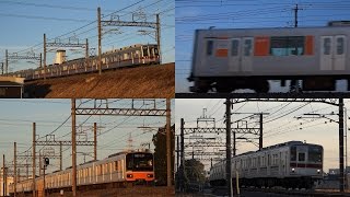 60fps・映像集 夕焼けと東武東上線/Tobu tojo line/2014.12.23