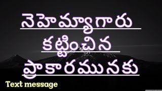 నెహెమ్యాగారు కట్టించిన ప్రాకారమునకు/Holy Bible#bible #telugubible  #jesushealsministries