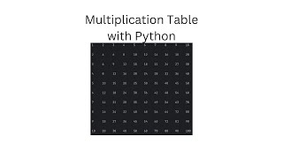 Multiplication Table 2 with Python in one minute.