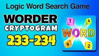 WORDER Logic Word Search Game level 233 234