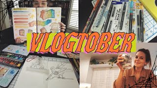 it’s art challenge season!💀🎃 | VLOGTOBER 2024