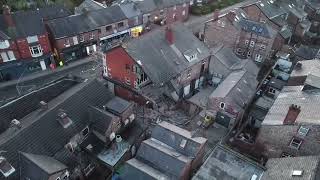 Hale building collapse - drone footage shows damage from the sky