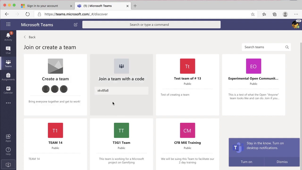 Join A Microsoft Teams Class With A Code - YouTube