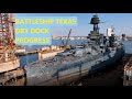 Battleship Texas USS Texas Galveston Gulf Copper Week 2 Dry Dock Video Footage