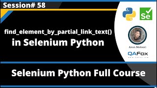 find_element_by_partial_link_text() Command (Selenium Python - Session 58)