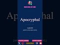 Apocryphal Pronunciation Guide: ✨ Master Native Pronunciation ✨ IPA and ARPA 🏆 SIR - Say It Right