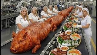 Mỗi ngày nhà máy bánh hỏi heo quay làm bao nhiêu suất?