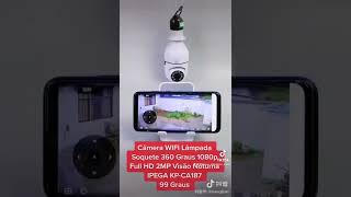 Câmera WIFI Lâmpada Soquete 360 Graus 1080p Full HD 2MP Visão Noturna IPEGA KP-CA187