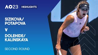 Sizikova/Potapova v Dolehide/Kalinskaya Highlights | Australian Open 2023 Second Round