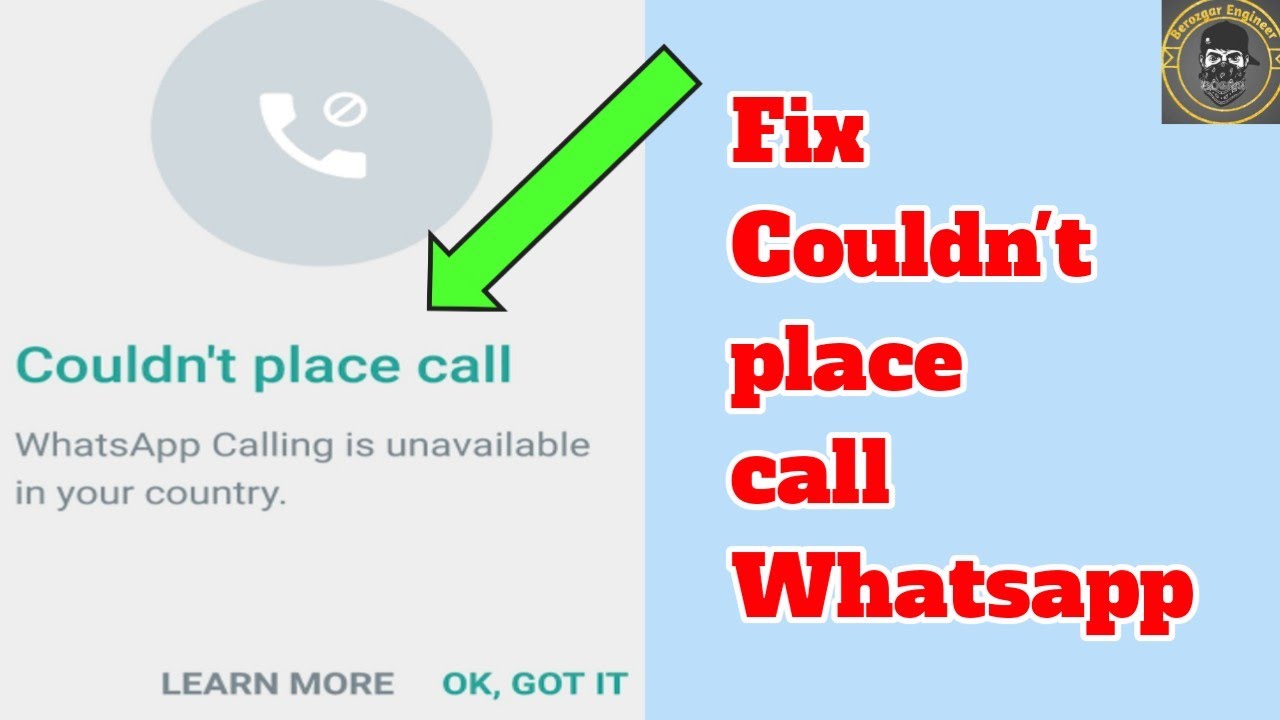 Fix Can't Place Call Because This Number Is Not Registered On Whatsapp ...