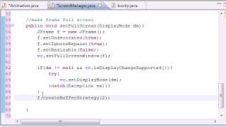 Java Game Development - 17 - Full Screen with Buffer Strategy