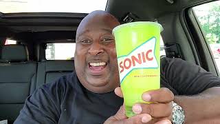 Large Sonic Pickle Juice Slush Sipped Fast Thru A Big Straw!