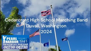 Cedarcrest High School Marching Band in Pearl Harbor Parade 2024