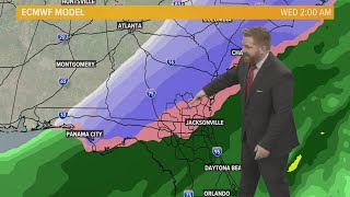 Wintry weather arriving on the First Coast this week