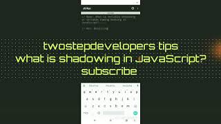 Variable shadowing in JavaScript.