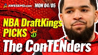 DRAFTKINGS NBA DFS PICKS TODAY | Top 10 ConTENders Mon 4/5 | NBA DFS Simulations