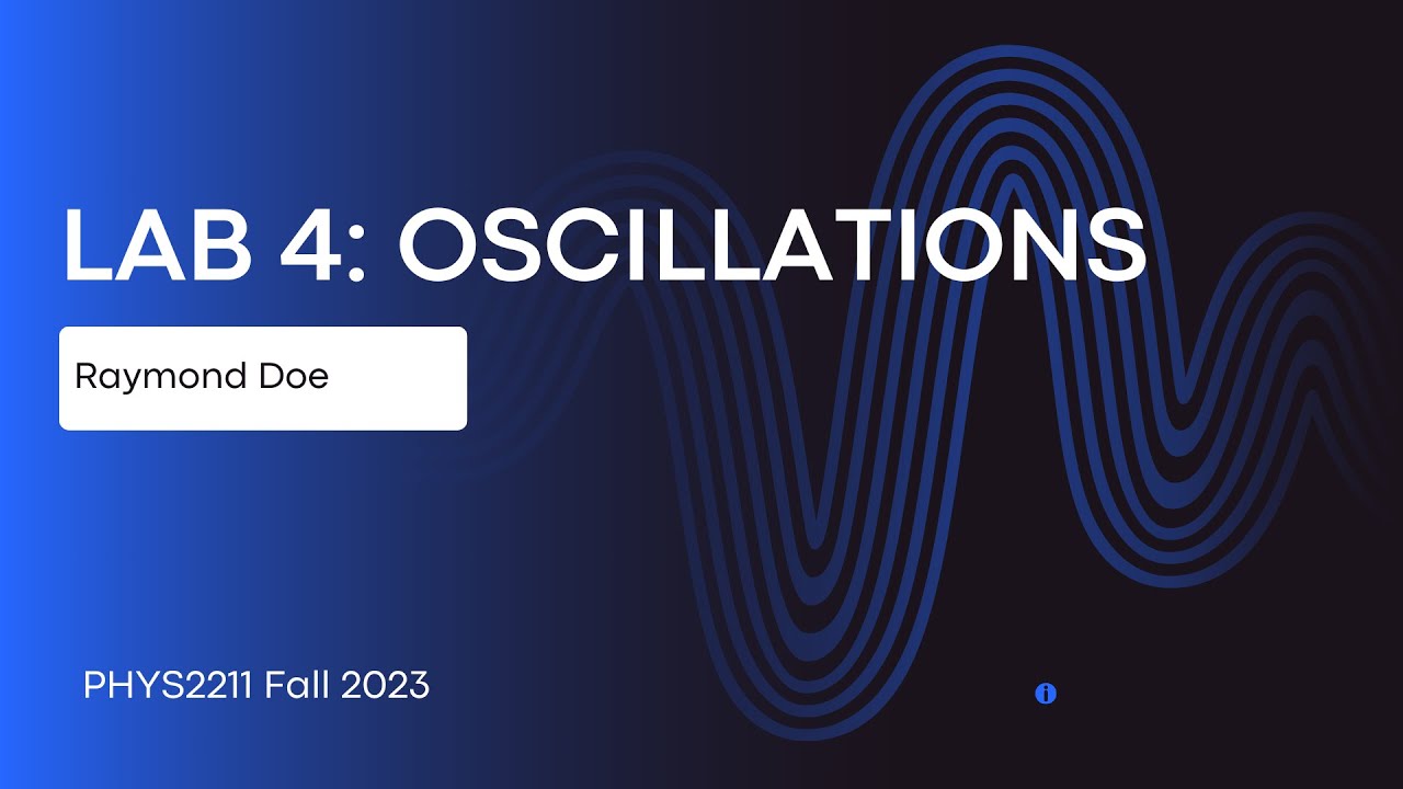 Lab 4 Oscillations Youtube