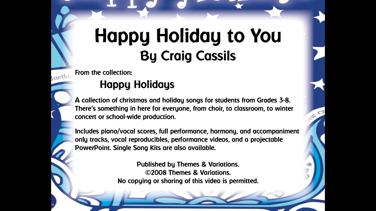 1. Happy Holiday To You From The Happy Holiday Song Collection - YouTube