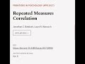 Repeated Measures Correlation | RTCL.TV