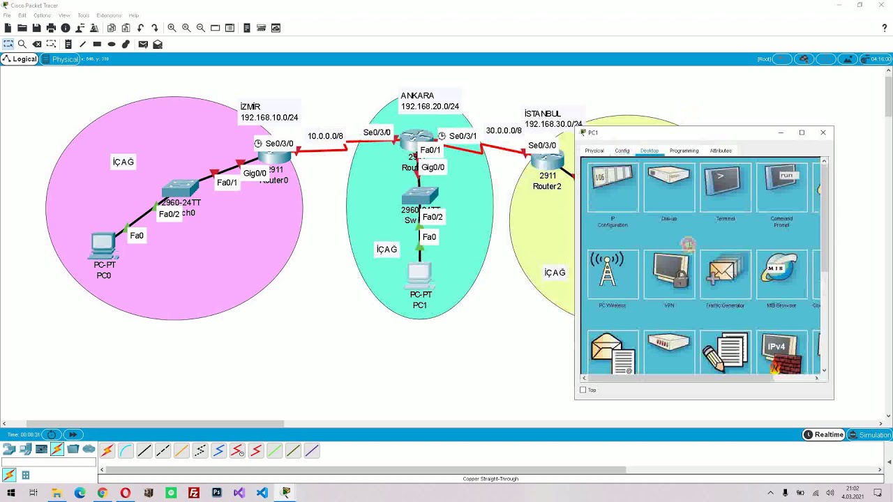 Cisco Packet Tracer Da OSPF Ile Dinamik Yönlendirme Uygulaması - YouTube