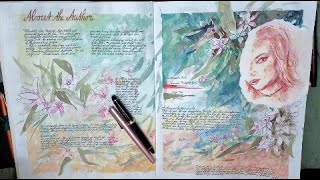 Create an About Author Artist Journal Double Page Spread