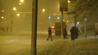 Blizzard of 2010 Pittsburgh - Snow plow gets police escort at CMU