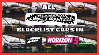 FORZA HORIZON 5 | NFS MOST WANTED ALL BLACKLIST CARS WITH DESIGN & TUNE SHARE CODES