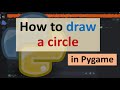 How to draw a circle in Pygame